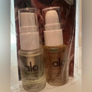ALO Glow & Chill head-to-toe glow oil, and magnesium reset spray, mini duo.